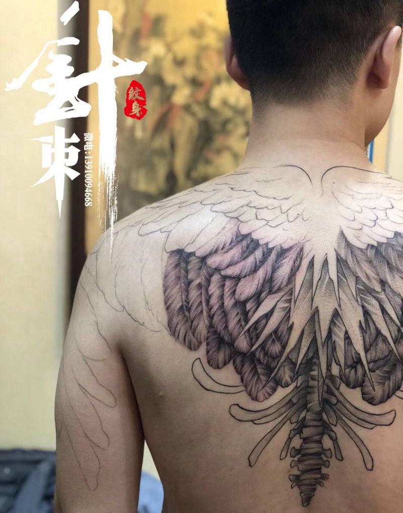 又完成一点纹身图片_