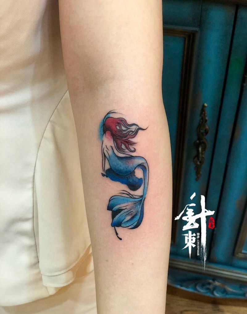 美人鱼纹身图片_