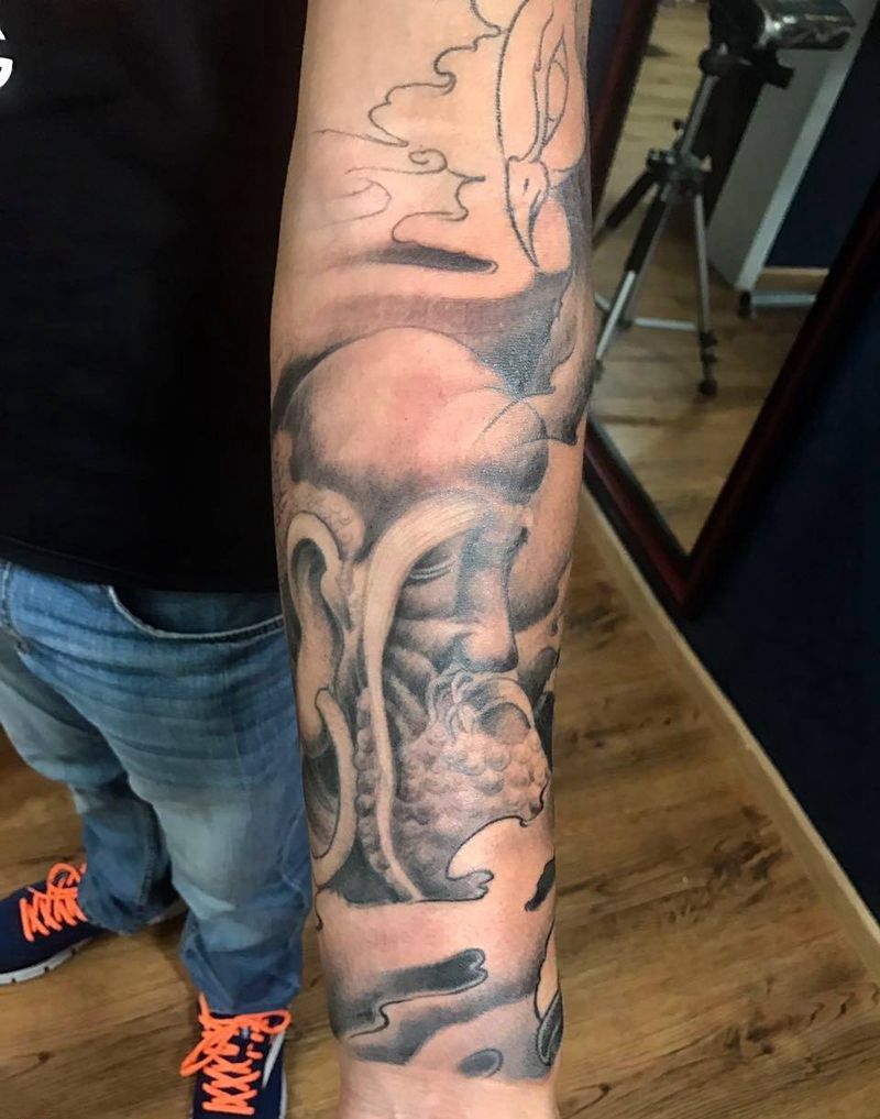 南极先翁纹身图片_