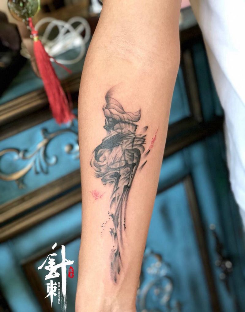 水墨纹身图片_