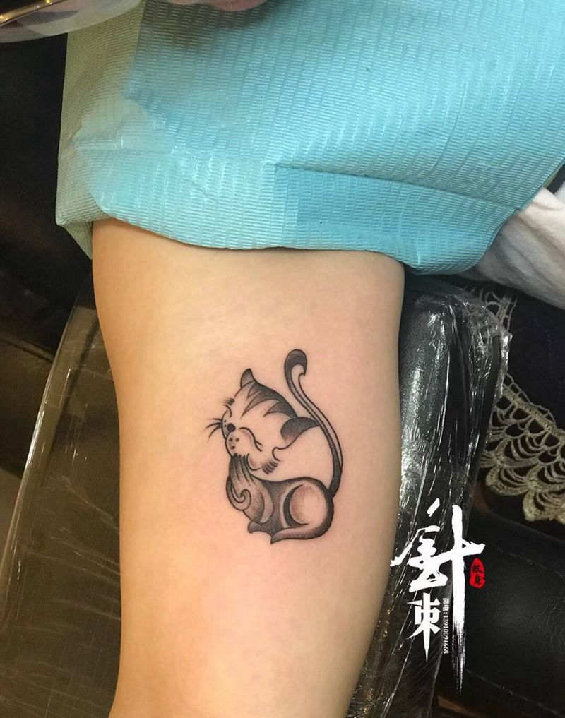 小猫纹身图片_