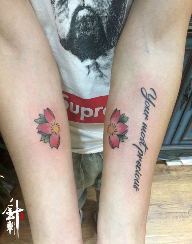 樱花英文纹身图片_