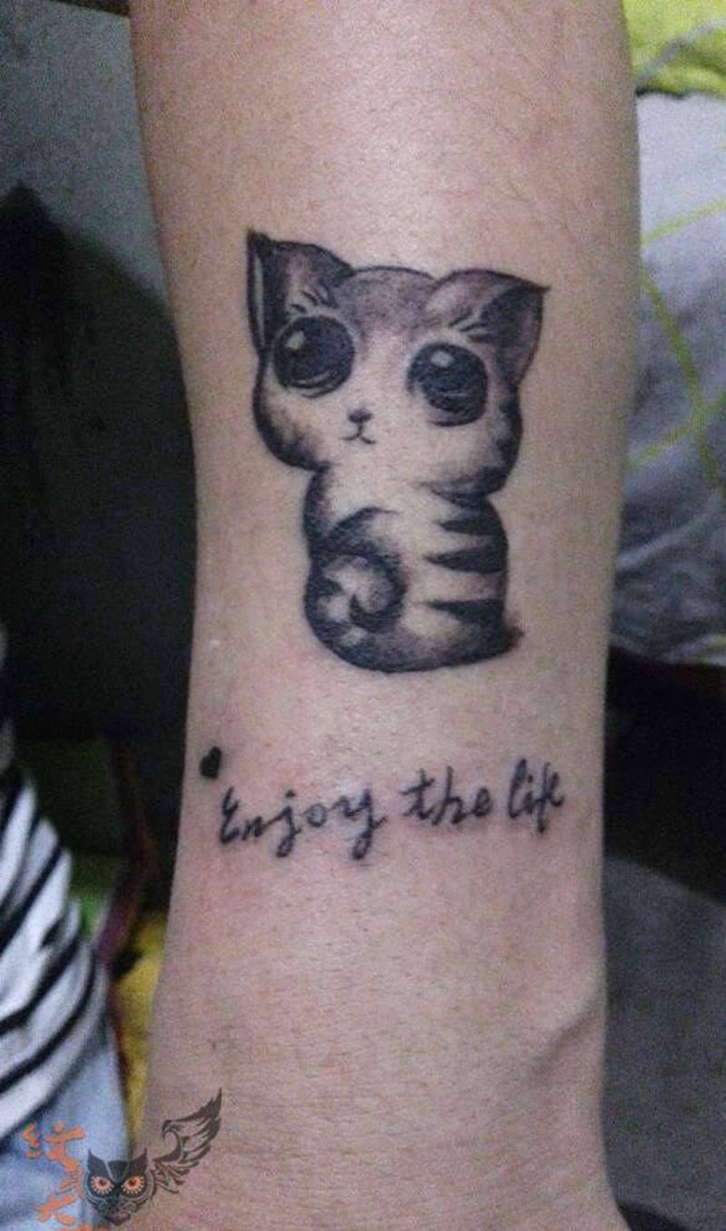 小猫纹身图片_