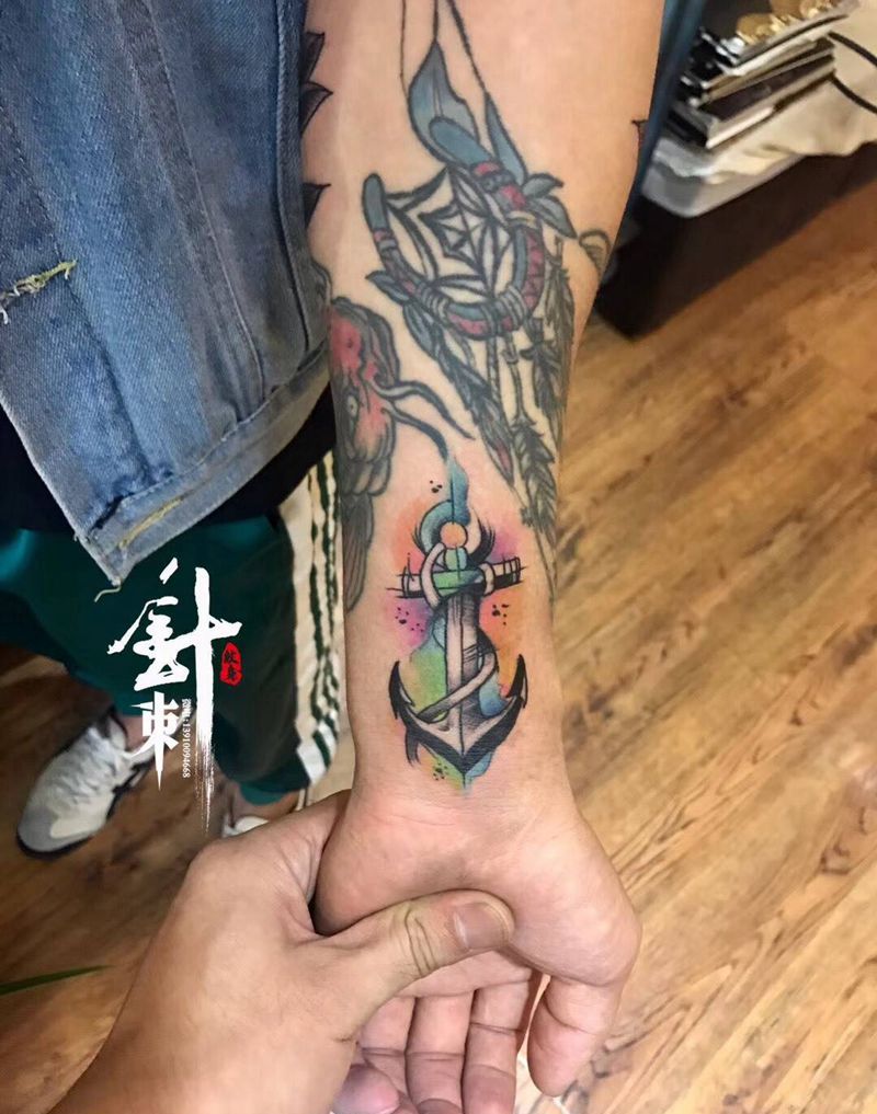 船锚纹身图片_