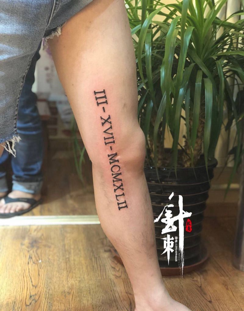 罗马数字纹身图片_