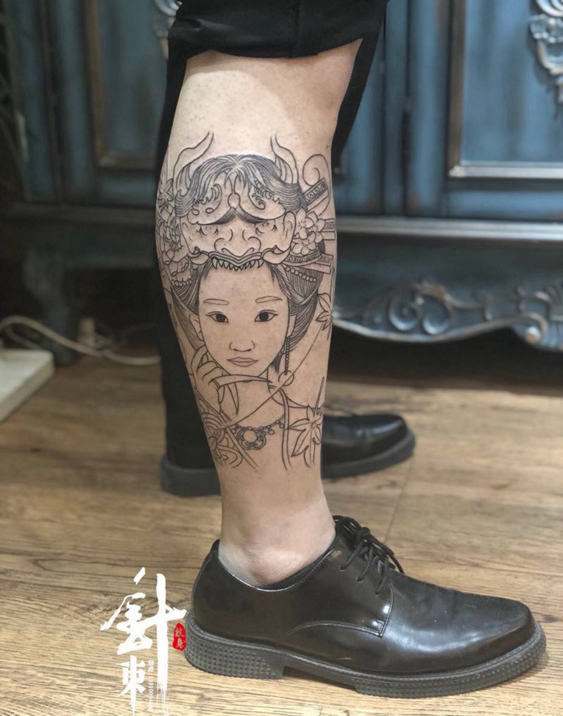 艺妓纹身图片_