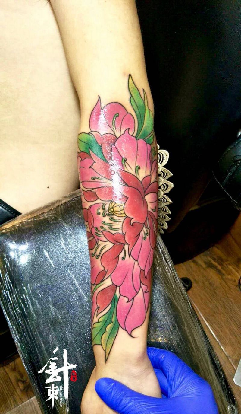 牡丹纹身图片_