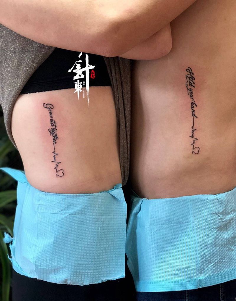 心电图英文纹身图片_