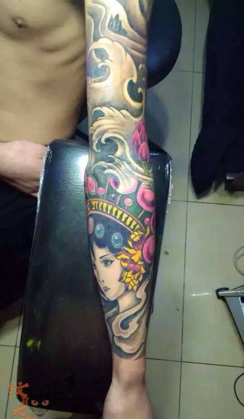 花臂纹身图片_