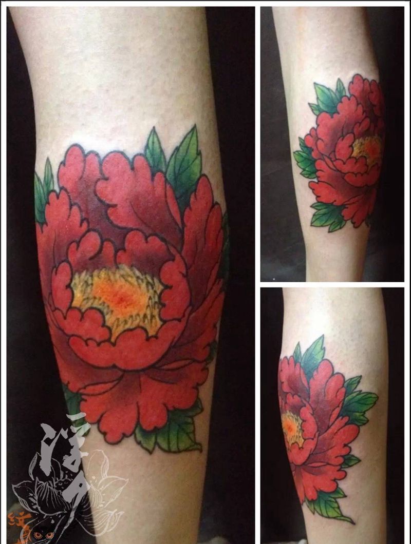 牡丹花纹身图片_