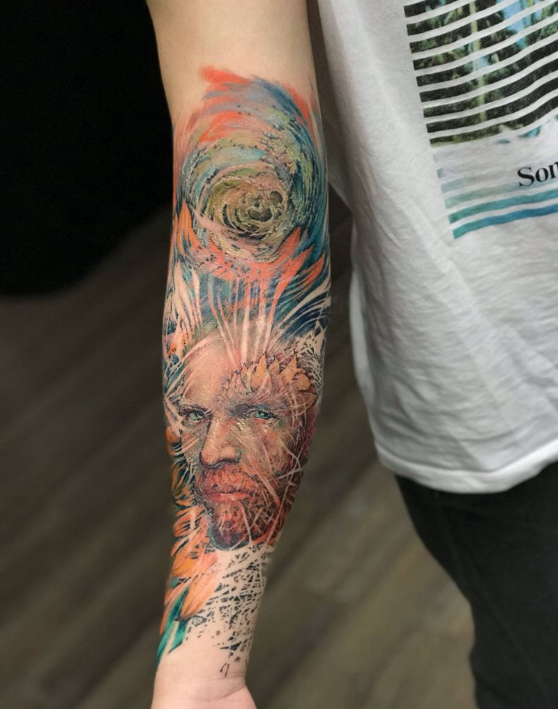 挚爱梵高纹身图片_