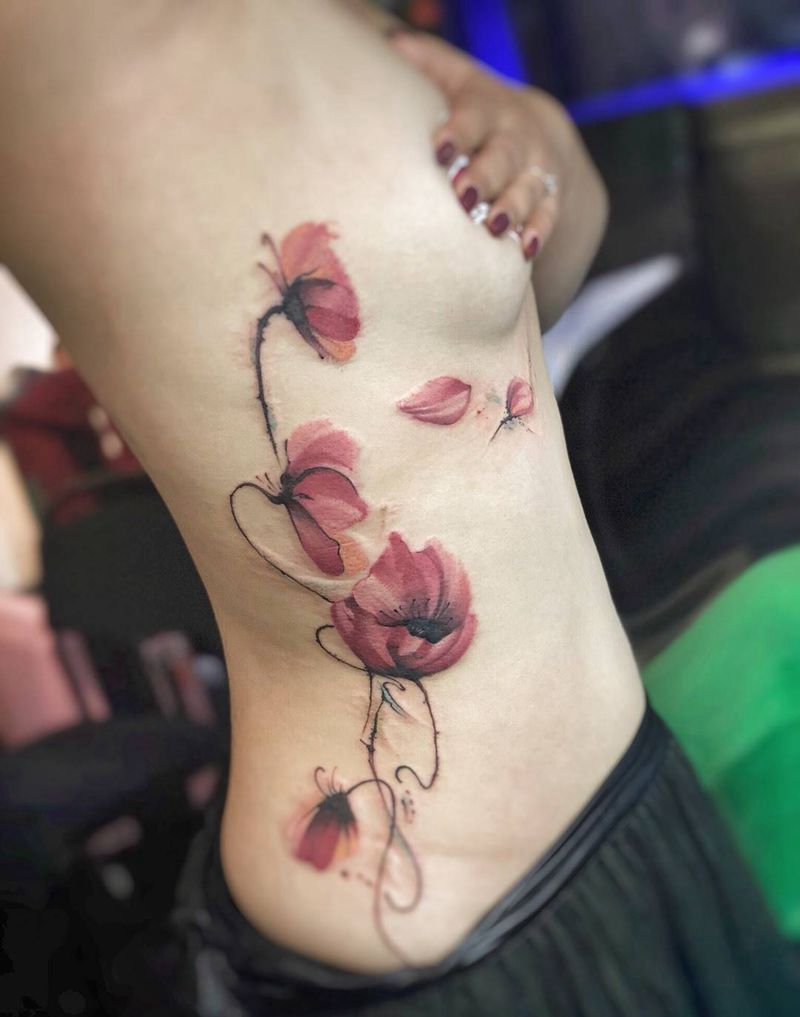 罂粟花纹身图片_