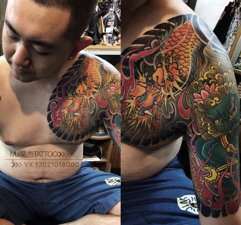 半价甲纹身图片_