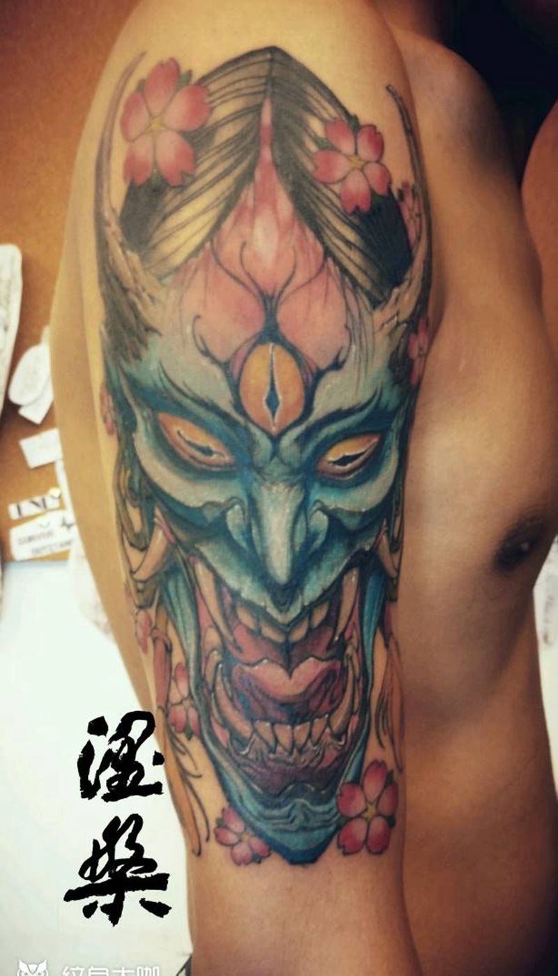 般若纹身图片_新传统纹身图案