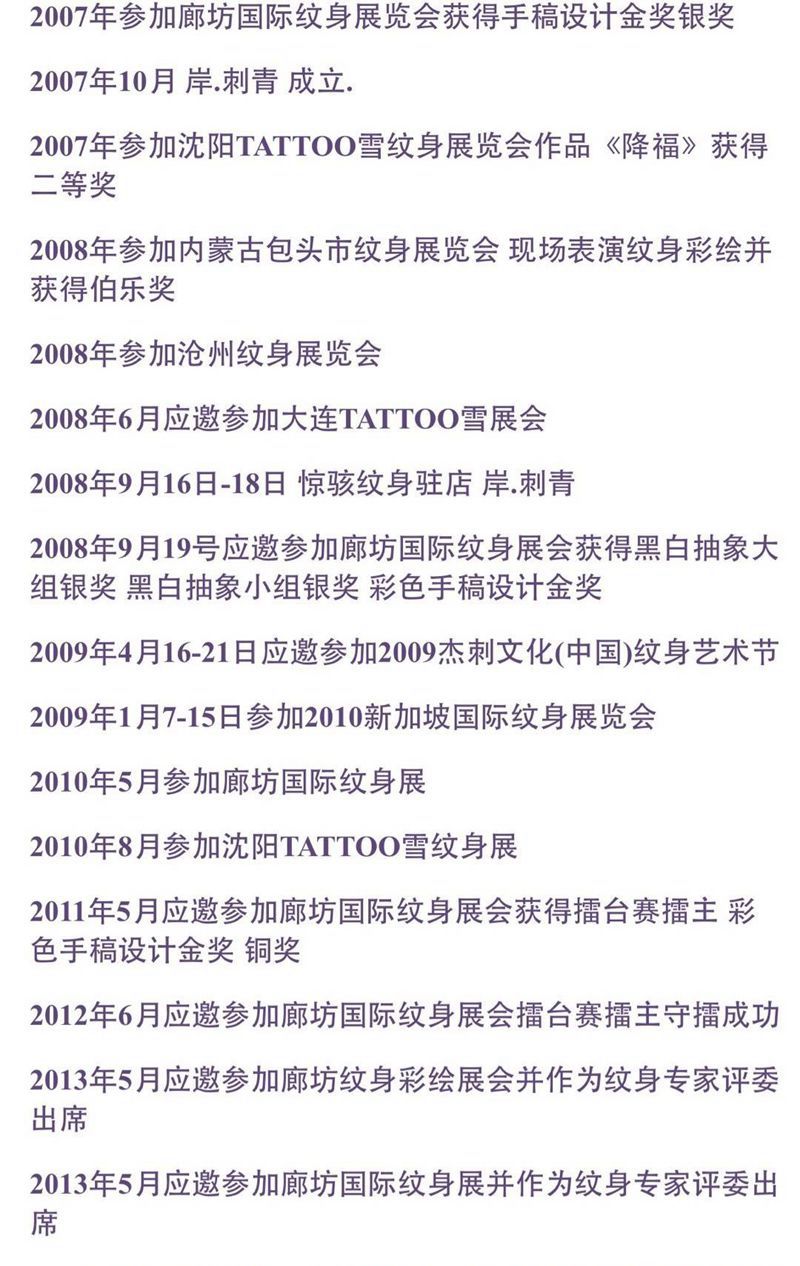 岸刺青获得荣誉纹身图片_