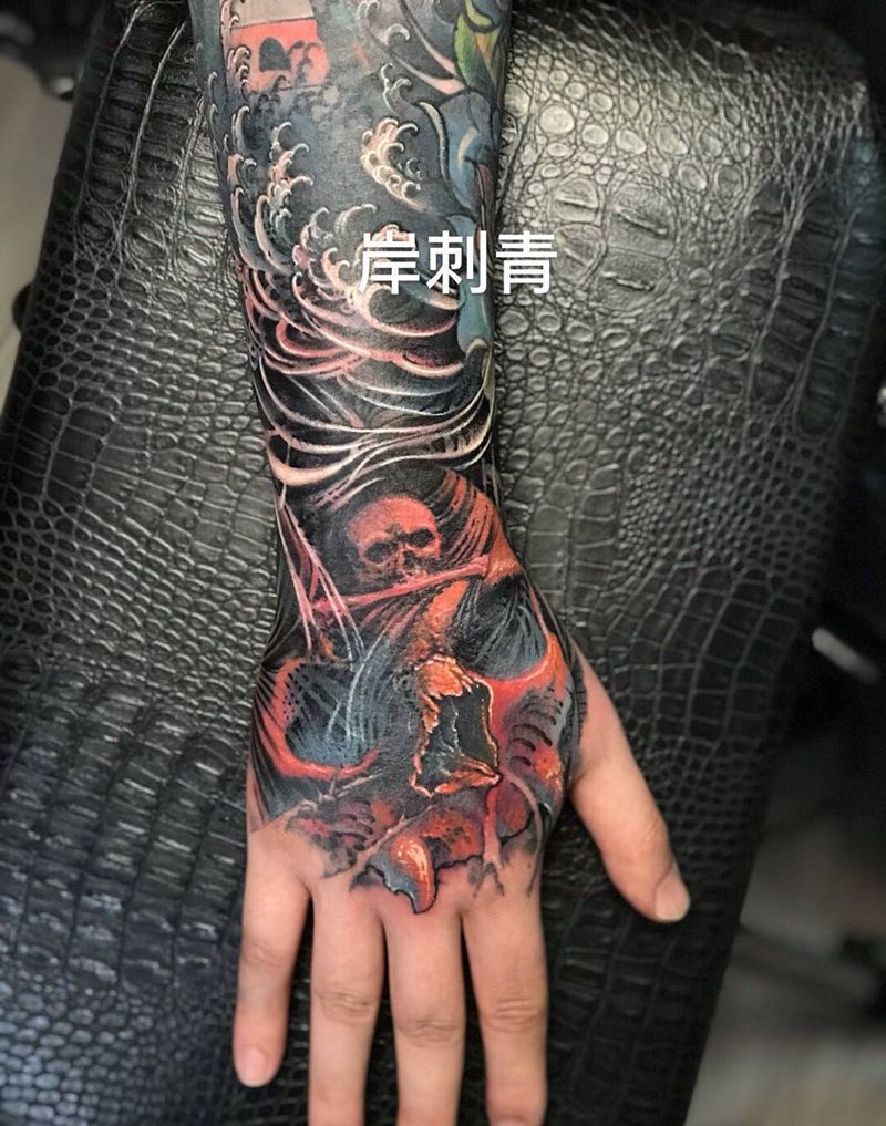 告别过往纹身图片_手部原创纹身图案