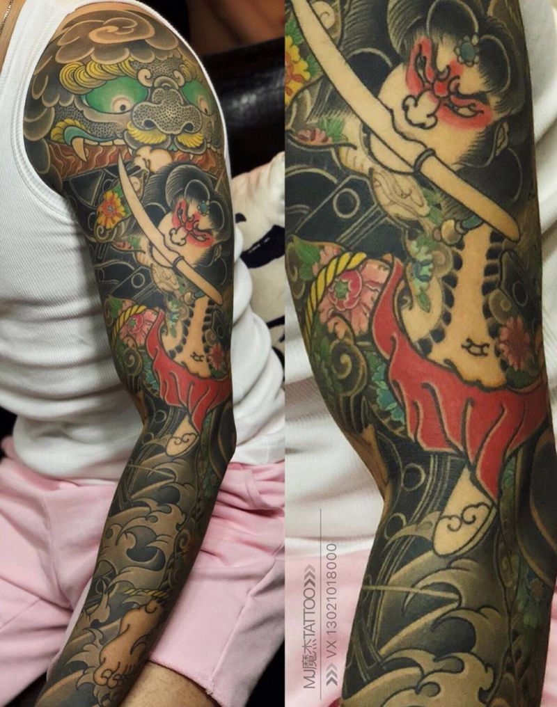 张顺坡水门纹身图片_