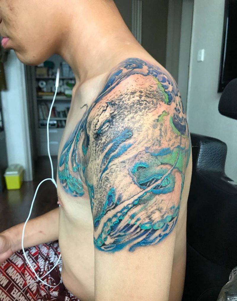 海中霸王未完纹身图片_