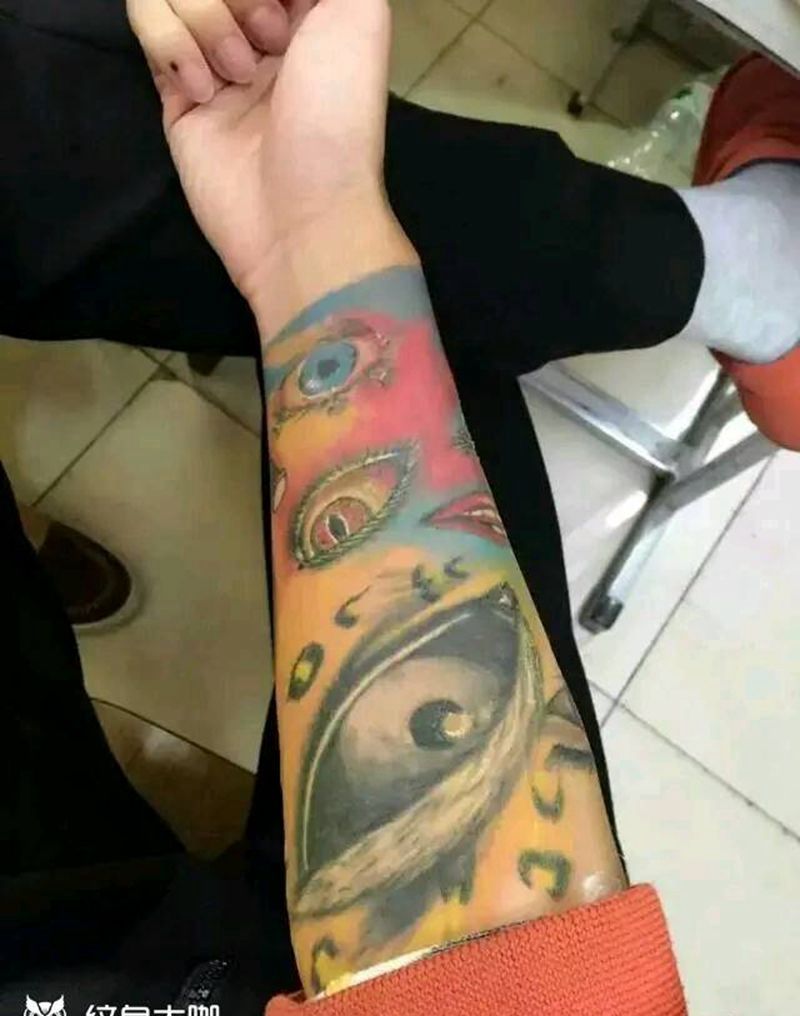 百眼星君纹身图片_手臂纹身图案
