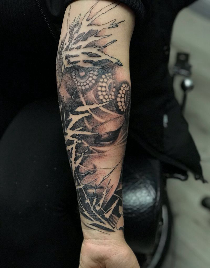 花旦 未完纹身图片_