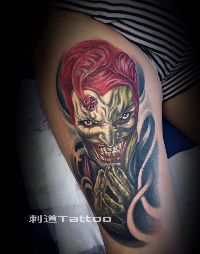 小丑纹身图片_