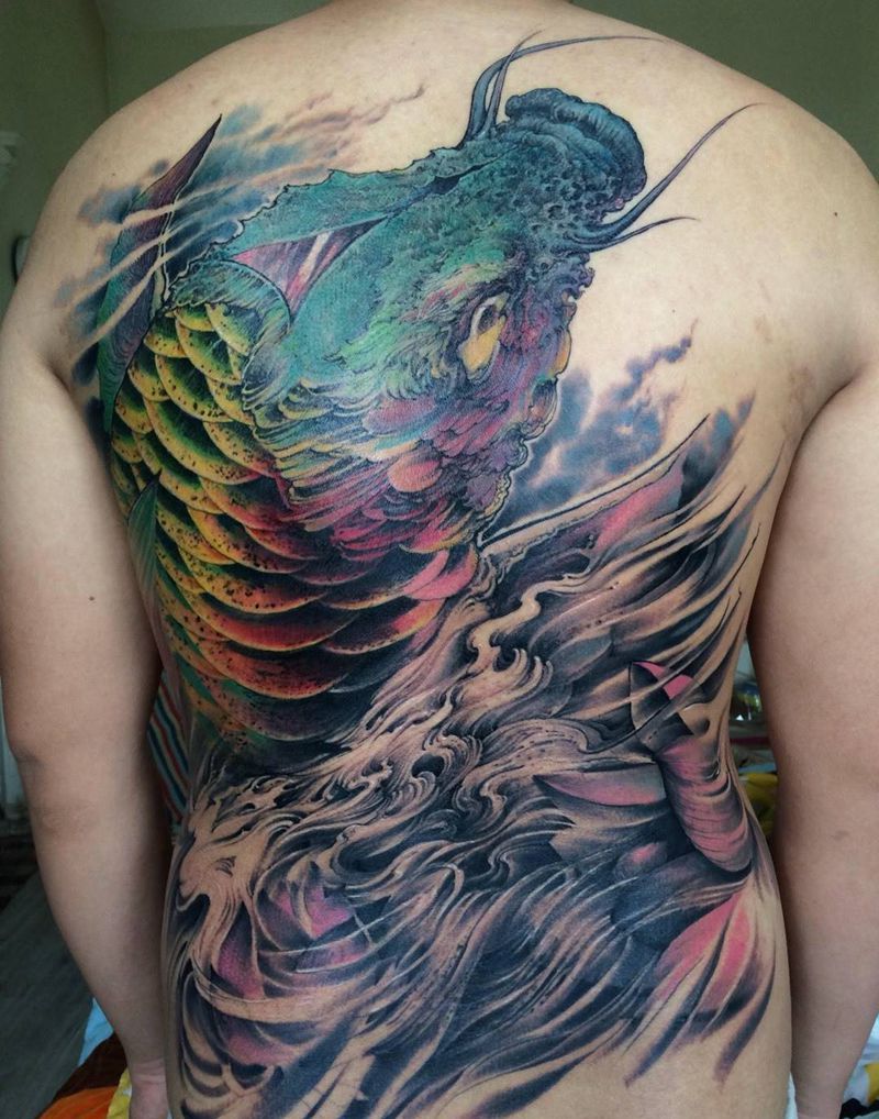 富贵锦鲤纹身图片_