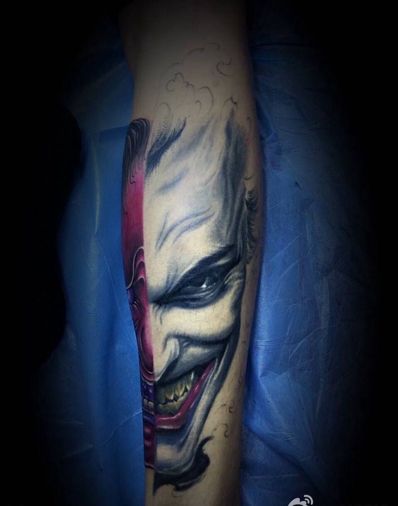 小丑joker纹身图片_