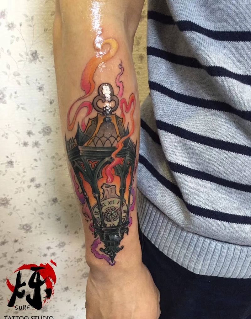 情侣-燃时灯纹身图片_