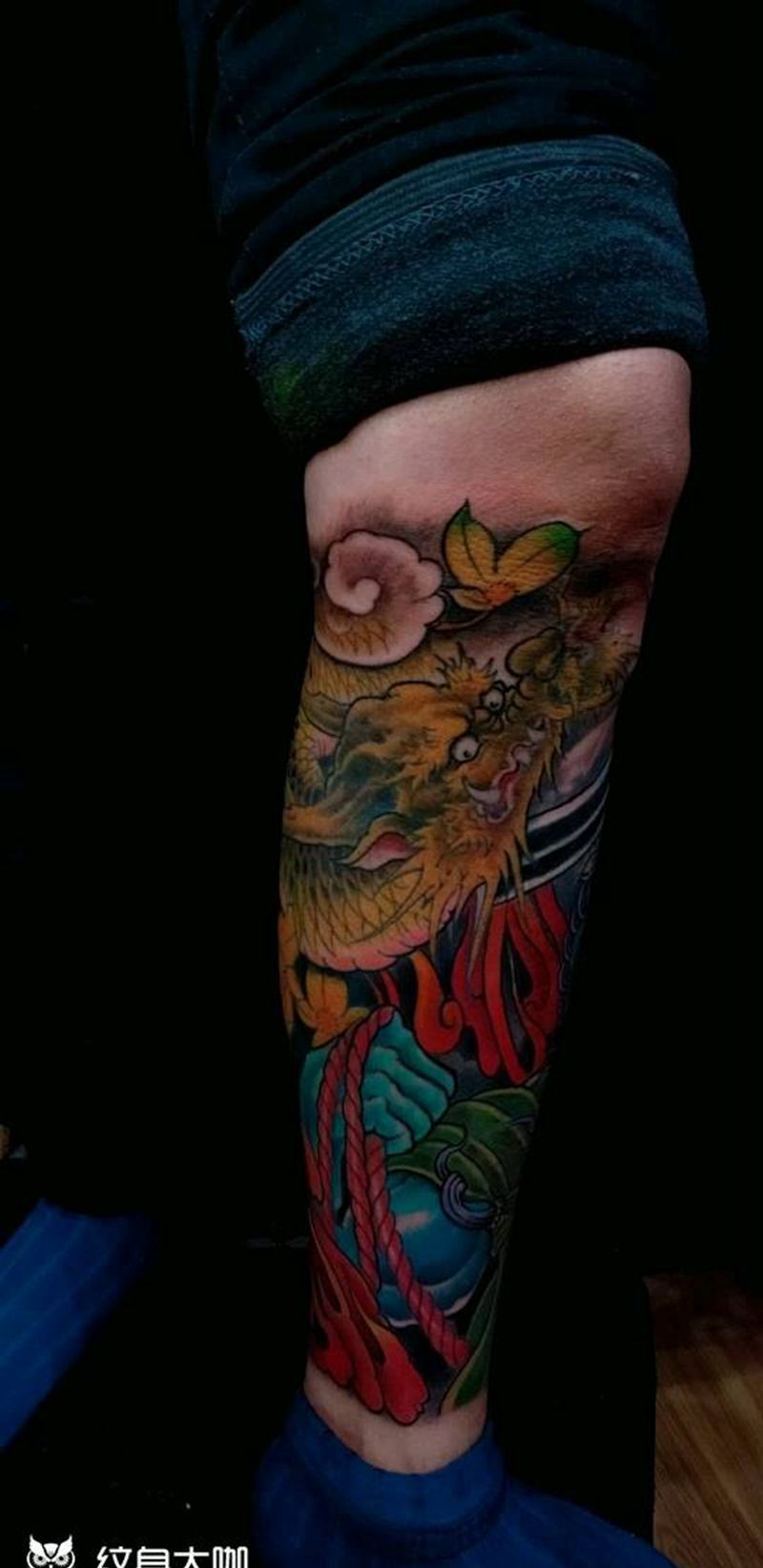 重彩不动明王纹身图片_