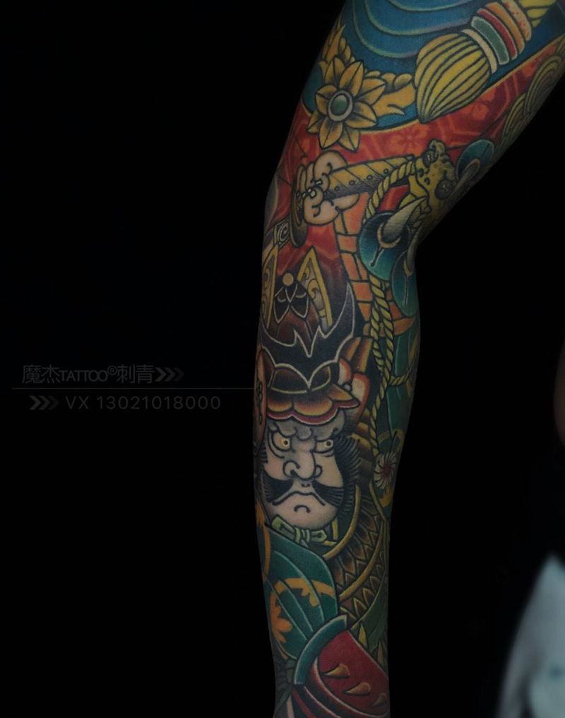 花臂纹身图片_