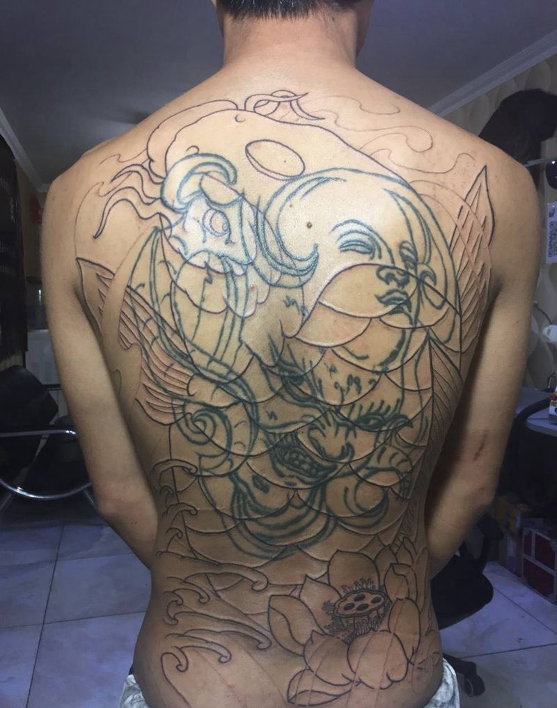 遮盖旧图纹身图片_