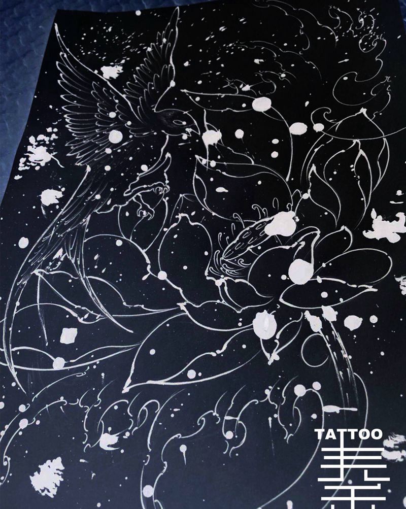 莲花纹身图片_手臂肩部纹身图案