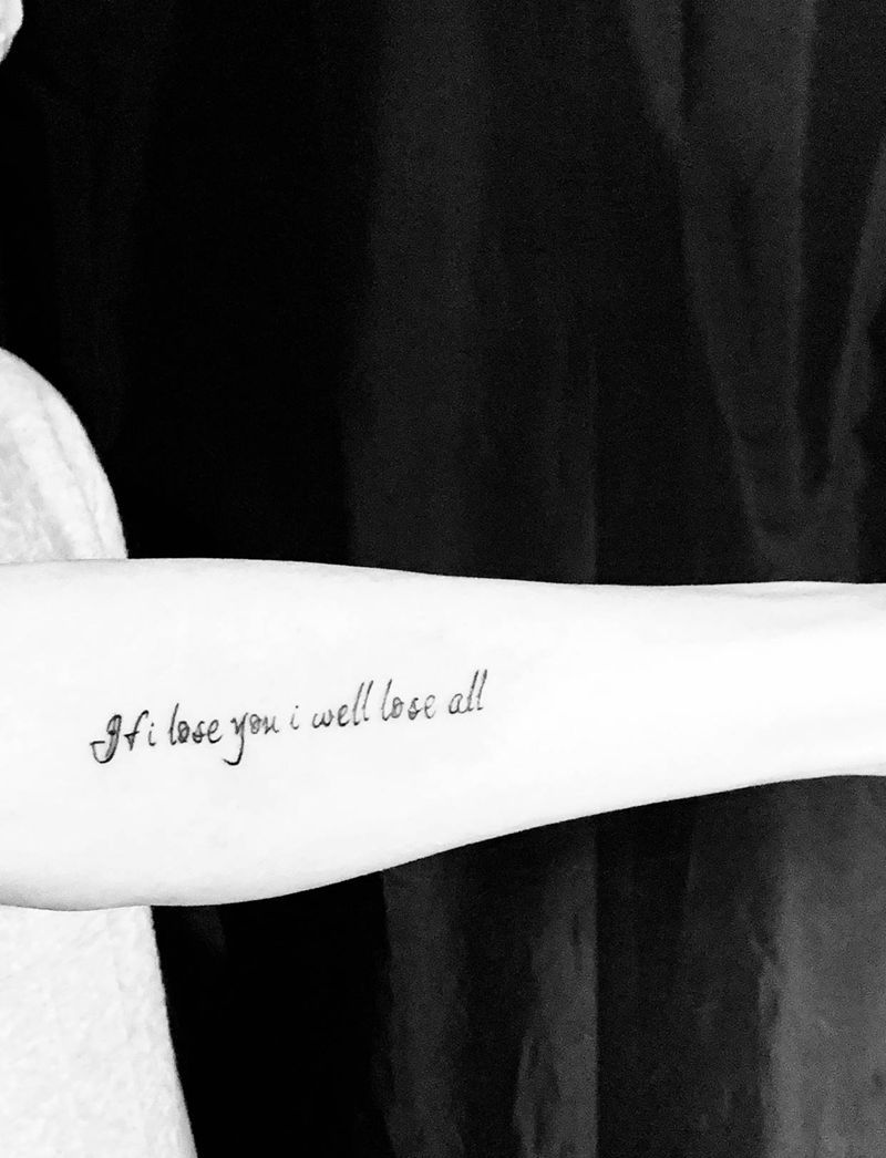 英文纹身图片_手臂花体字纹身图案