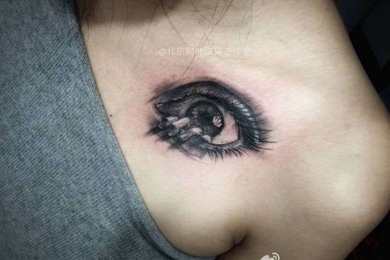 眼睛纹身图片_成品纹身图案