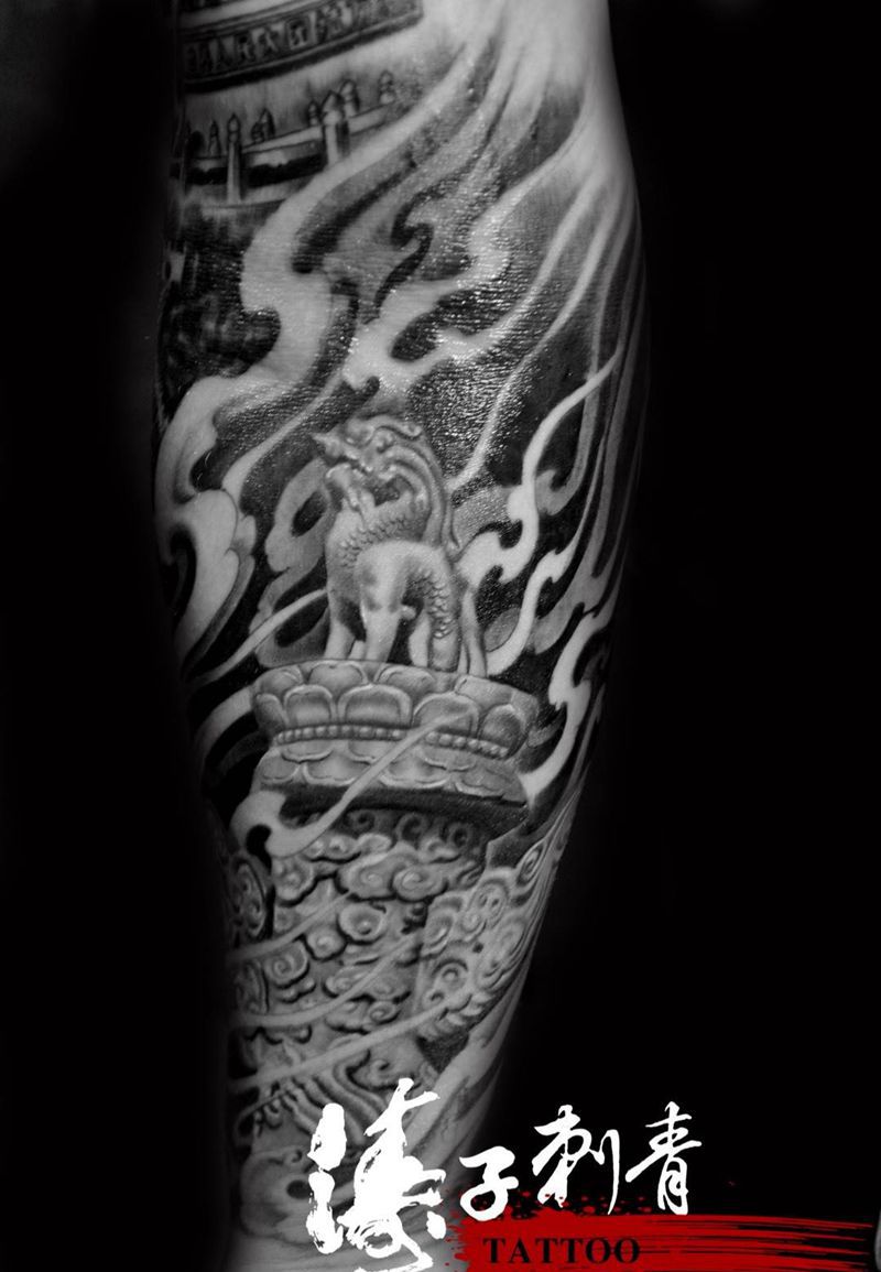 中华魂纹身图片_成品手臂欧美原创纹身图案
