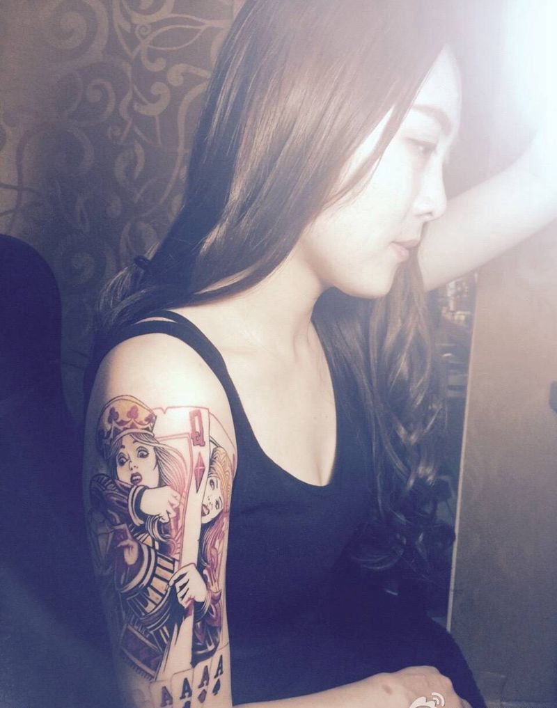 扑克纹身图片_