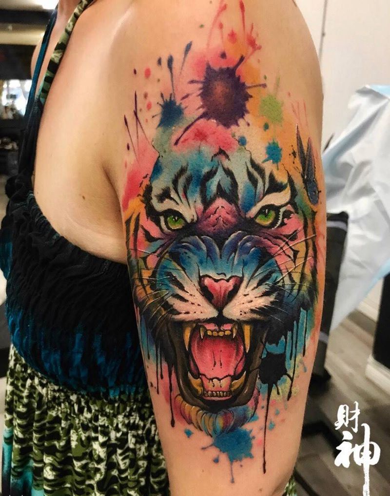 水彩纹身图片_成品纹身图案