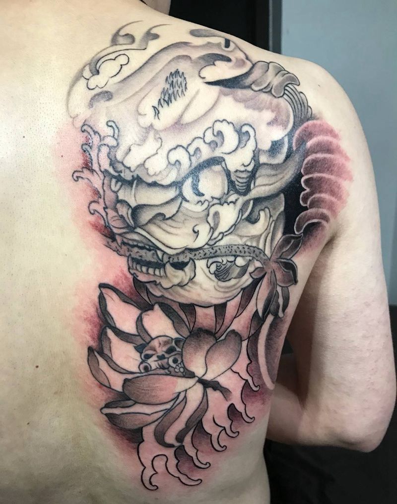 唐狮完成纹身图片_