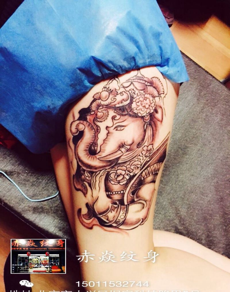 象神纹身图片_