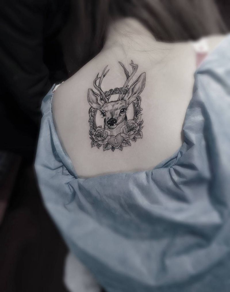 鹿纹身图片_