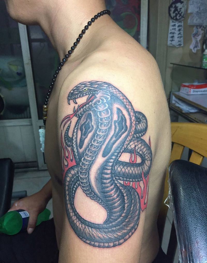 眼睛蛇纹身图片_