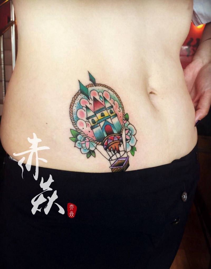 热气球纹身图片_