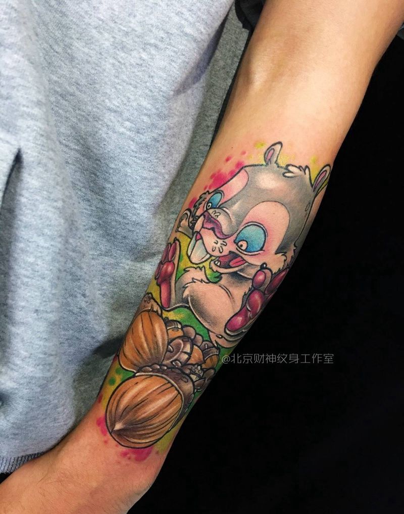 小松许纹身图片_成品手臂欧美动物纹身图案
