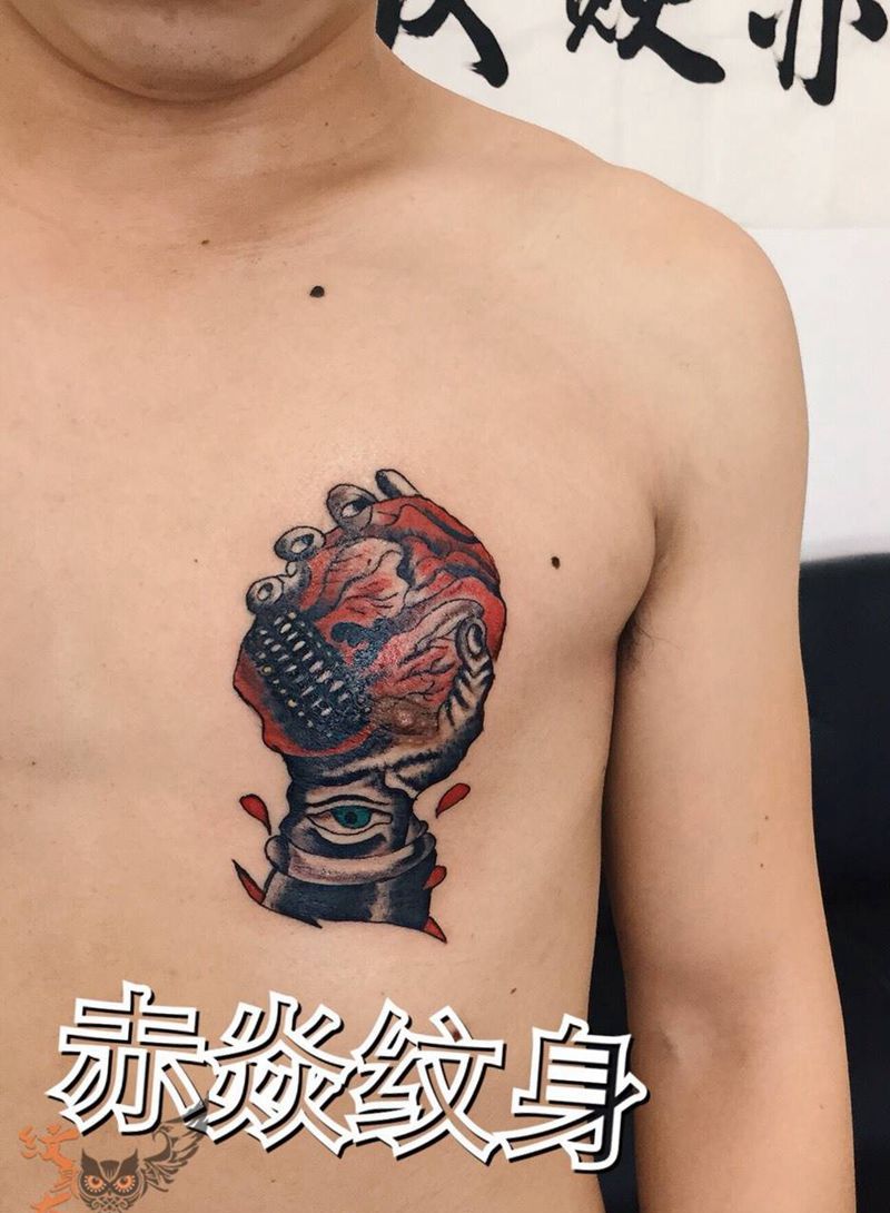 抽象心脏纹身图片_