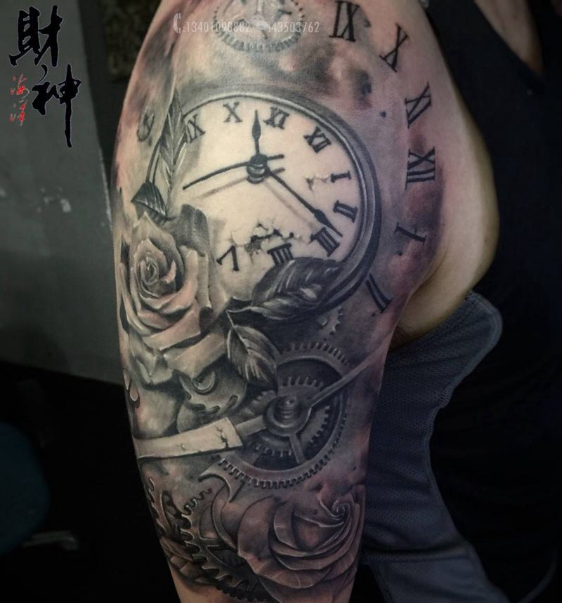 一年前做的！又加点东西纹身图片_