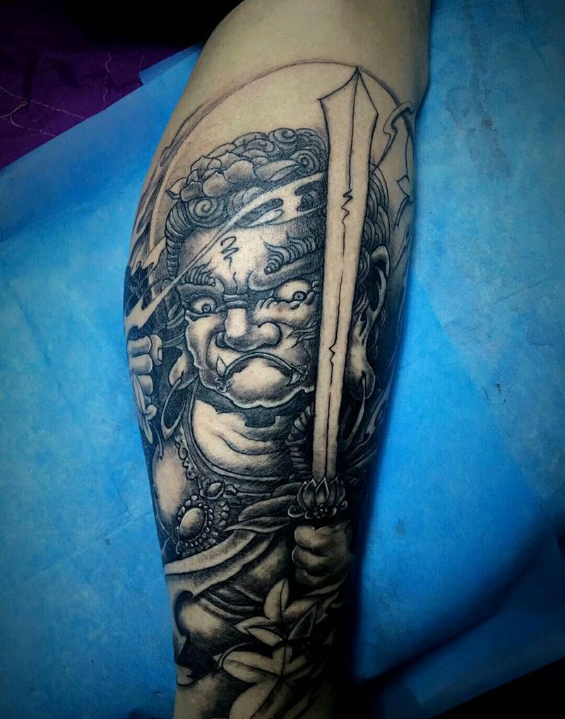 不动明王纹身图片_