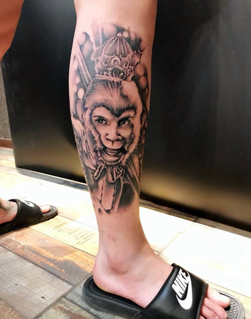 美猴王纹身图片_