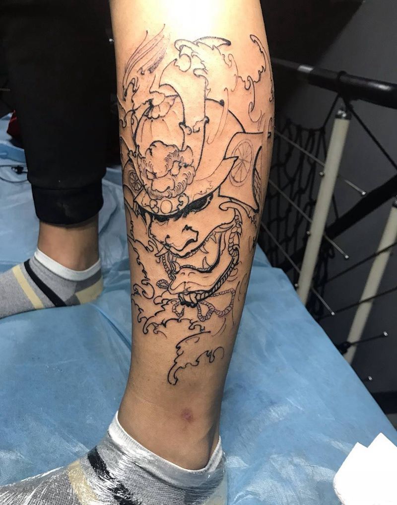 鬼武士部分纹身图片_