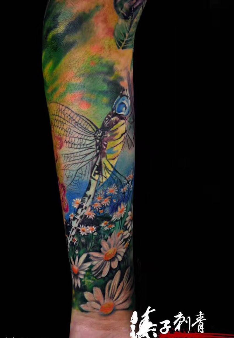 蜻蜓纹身图片_