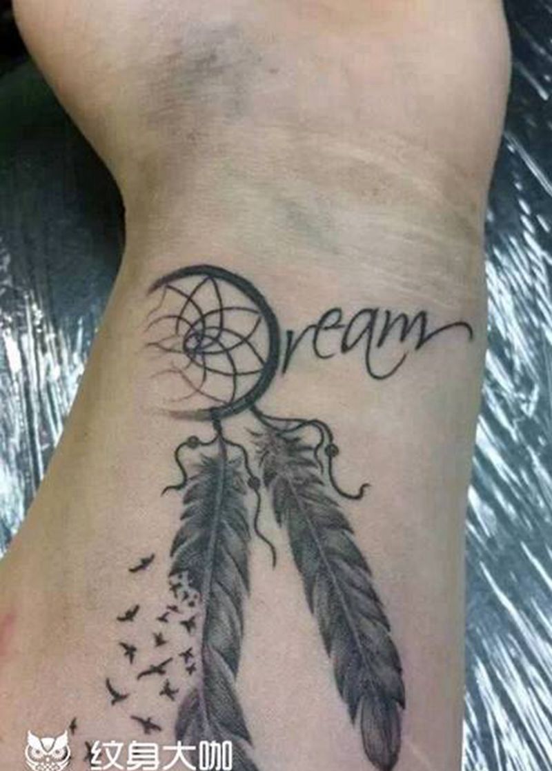羽毛纹身图片_手臂纹身图案